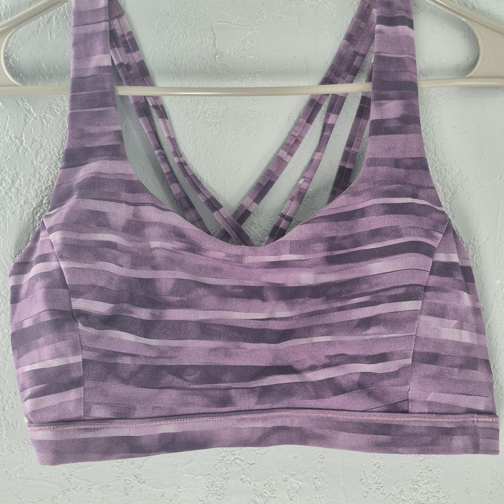 Lavender Strappy Back Sports Bra